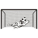Naklejka ścienna Bramka piłkarska z bramkarzem M5