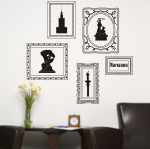 Naklejki ścienne Ramki z symbolami Warszawy M25