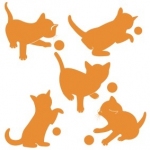 Naklejki na ścianę Zestaw małych kotków M26