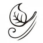 Naklejka na płytkę Listek K33