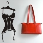 Welurowa naklejka na ścianę Gorset W22