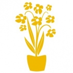 Szablon malarski Kwiatki w doniczce S6