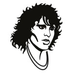 Naklejka welurowa ścienna Jim Morrison W23