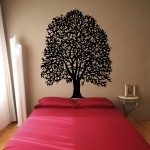 Welurowa naklejka na ścianę Drzewo W28