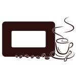 Naklejka pod włącznik podwójny z filiżanką kawy M24