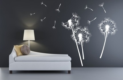 Naklejki do dekoracji ścian dmuchawce z lotkami
