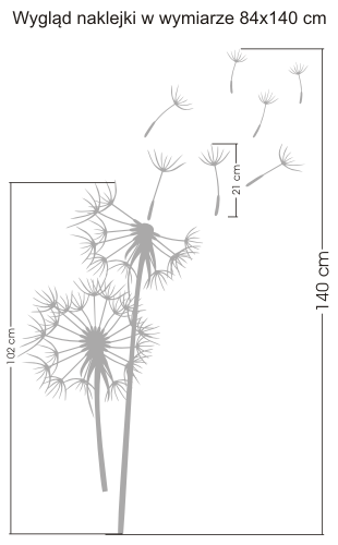 Naklejka na okno dmuchawiec z pyłkami