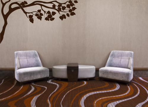 Naklejka gałązka z konarem w salonie