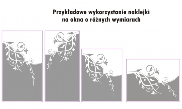 Naklejki na okna do łazienki i pokoju kwiatki