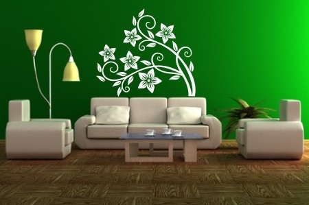 Dekoracja samoprzylepna do pokoju flora