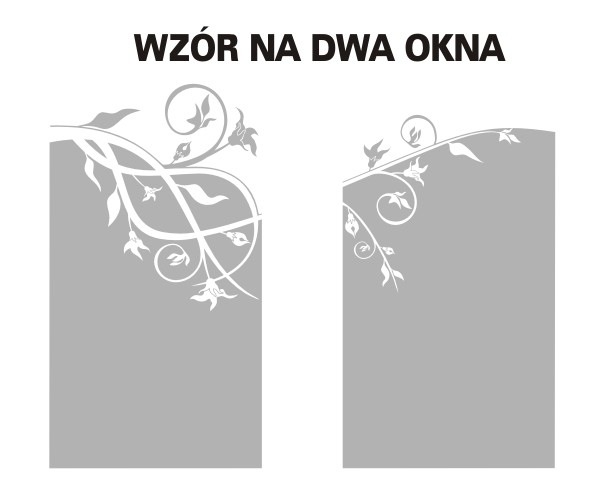 Naklejka zasłonka na szybę i okno w salonie i drzwiach tarasowych