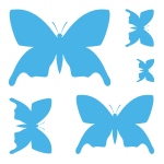 Szablony malarskie na ścianę z motylkami