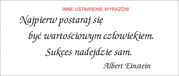 Najpierw postaraj się być wartościowym człowiekiem. Sukces nadejdzie sam. Cytat Alberta Einsteina. 