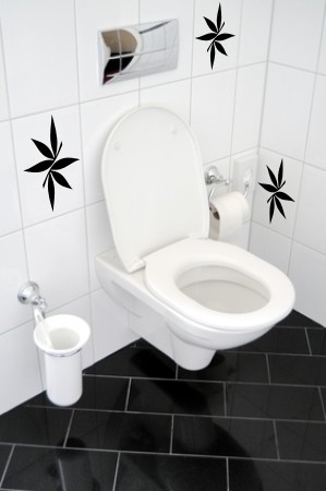 Naklejki ozdobne na kafelki z motywem roślinnym do łazienki