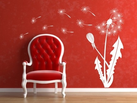 Naklejki na ścianę lateksową do pokoju dmuchawce i lotki