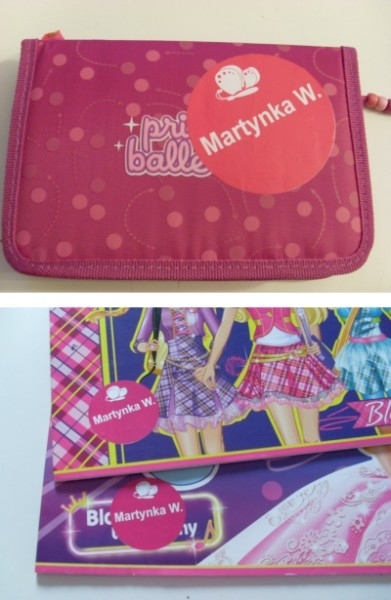 Zestaw naklejek dla dziewczynki z imieniem K4