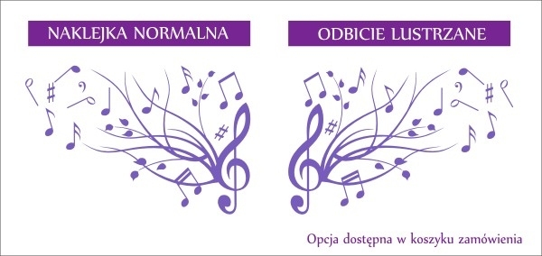 klucz wiolinowy z listkami na ścianę