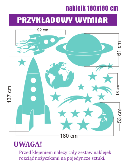 Naklejki ścienne do pokoju dziecka kosmos