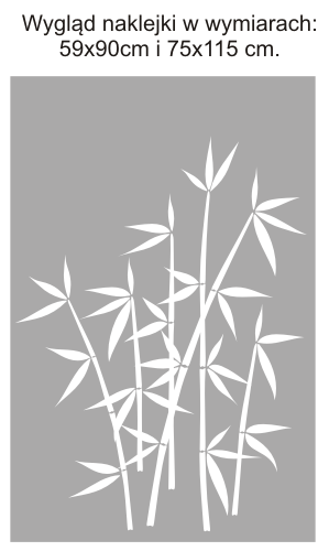 Naklejka na okno motyw bambusa