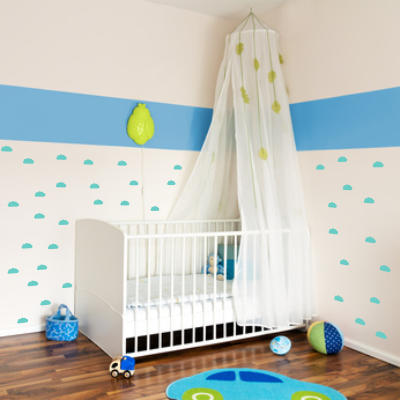 Naklejki na ścianę do pokoju dziecka Chmurki 