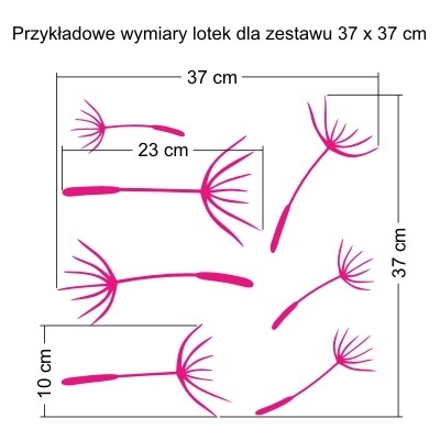 Szablony do malowania z lotkami o wymiarze 37x37 cm
