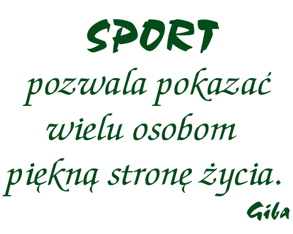 Naklejka do szkoły - sport piękna strona życia