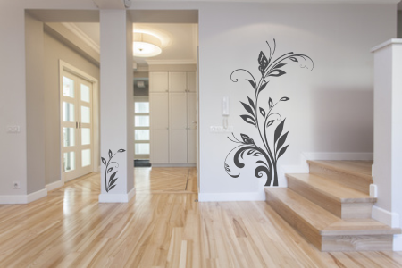 Szablony malarskie z wzorami roślinnymi na ścianę do pokoju i klatkę schodową