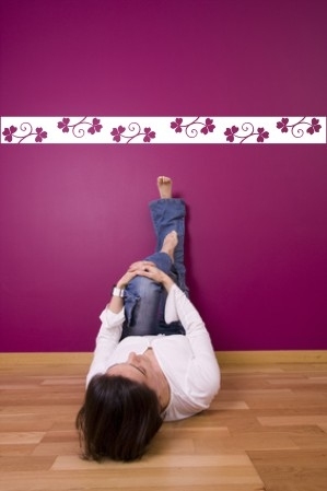 Matowa naklejka Ozdoba-border na ścianę