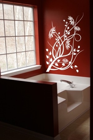 naklejka do łazienki kwiat