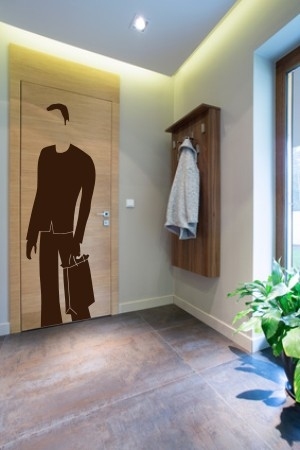 Naklejka na ścianę mężczyzna w sklepie