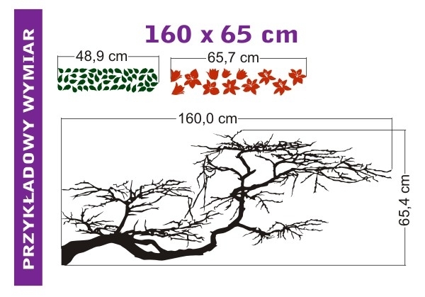 Naklejka gałązka na ścianę