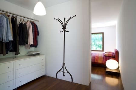 Naklejka ścienna wieszak na kurtki