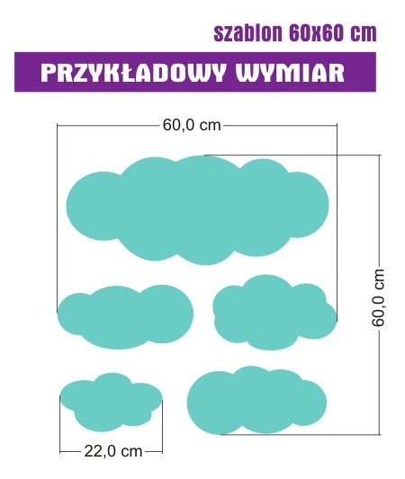 szablony do malowania w pokoju dziecięcym chmurki