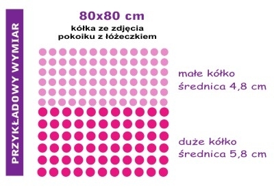 naklejki dekoracyjne na ścianę dziecięce kropki duży rozmiar