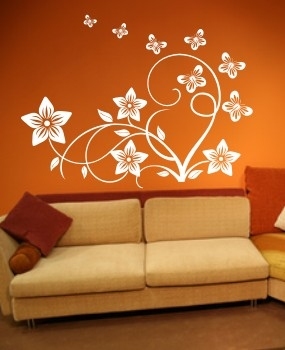 Kwiat jednokolorowy na ścianę