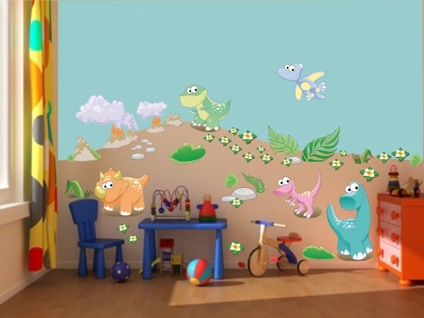 Naklejki w pokoju dziecięcym dinozaury