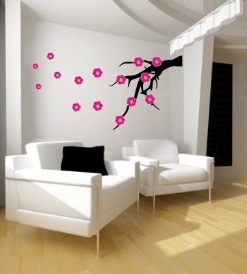 Naklejka gałązka do salonu na ścianę