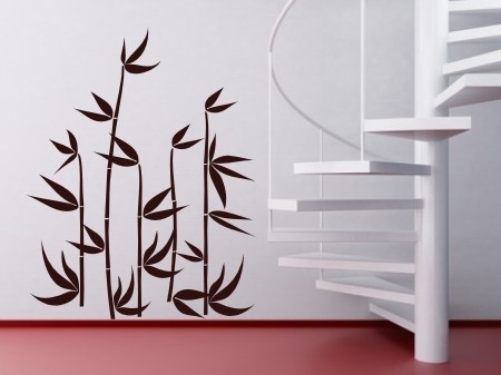 Szablony malarskie z bambusami na ścianę