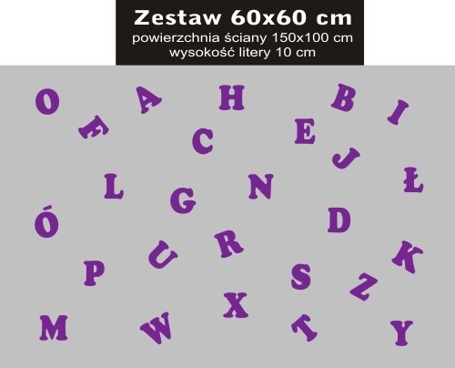 Różne wymiary szablonów z literkami i szablony z liter o wymiarze 10 cm