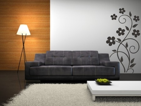 Naklejka kwiatowa na ścianę