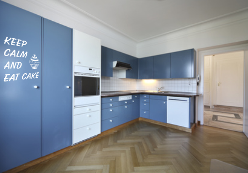 Welurowa naklejka na meble i lodówkę z napisami keep calm.. 