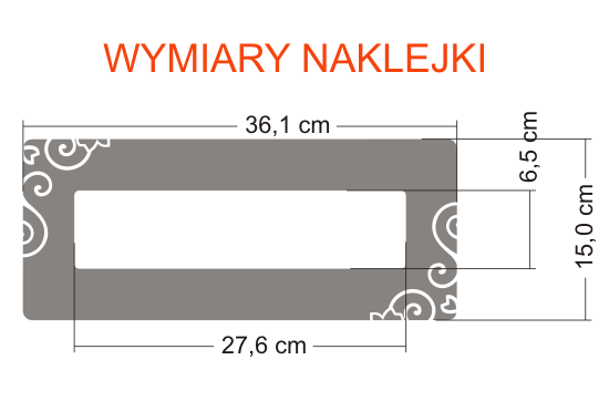 Poczwórna naklejka pod kontakt w kolorze szarym 