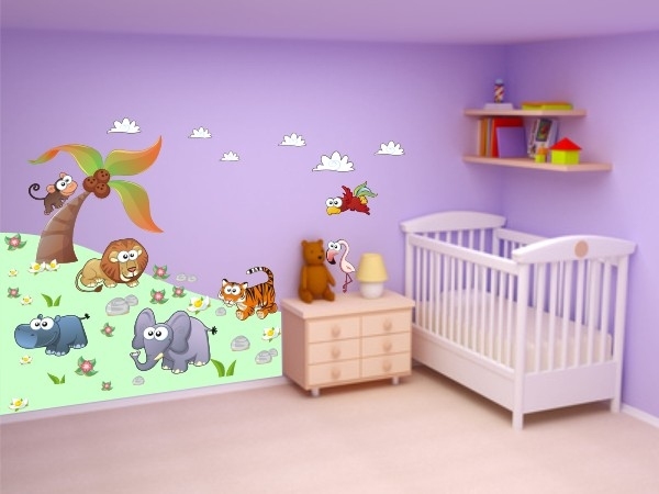 Zwierzątka na ścianie w pokoju dziecka