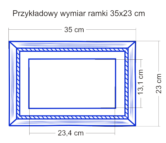 Ramka do zdjęć na ścianę o wym. 35x23 cm
