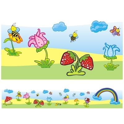 Naklejka pasek dekoracyjny na ścianę do pokoju dziecka
