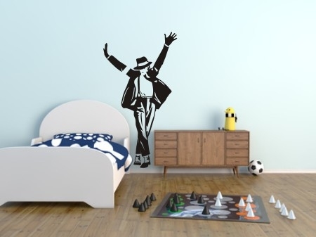 Welurowa naklejka ozdobna na ścianie Michael Jackson