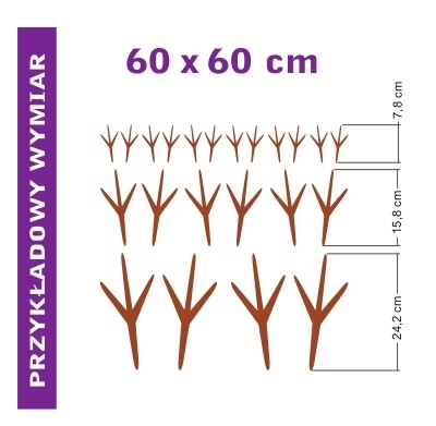 Naklejki na ścianę ślady ptaszków dla dzieci