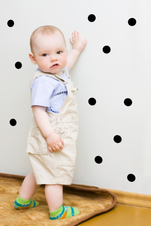 Naklejki ścienne kółka do pokoju chłopięcego