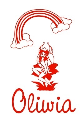 Naklejki na ścianę tęcza i wróżka do pokoju dziecka