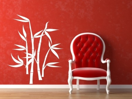 Welurowe naklejki na ścianę bambusy